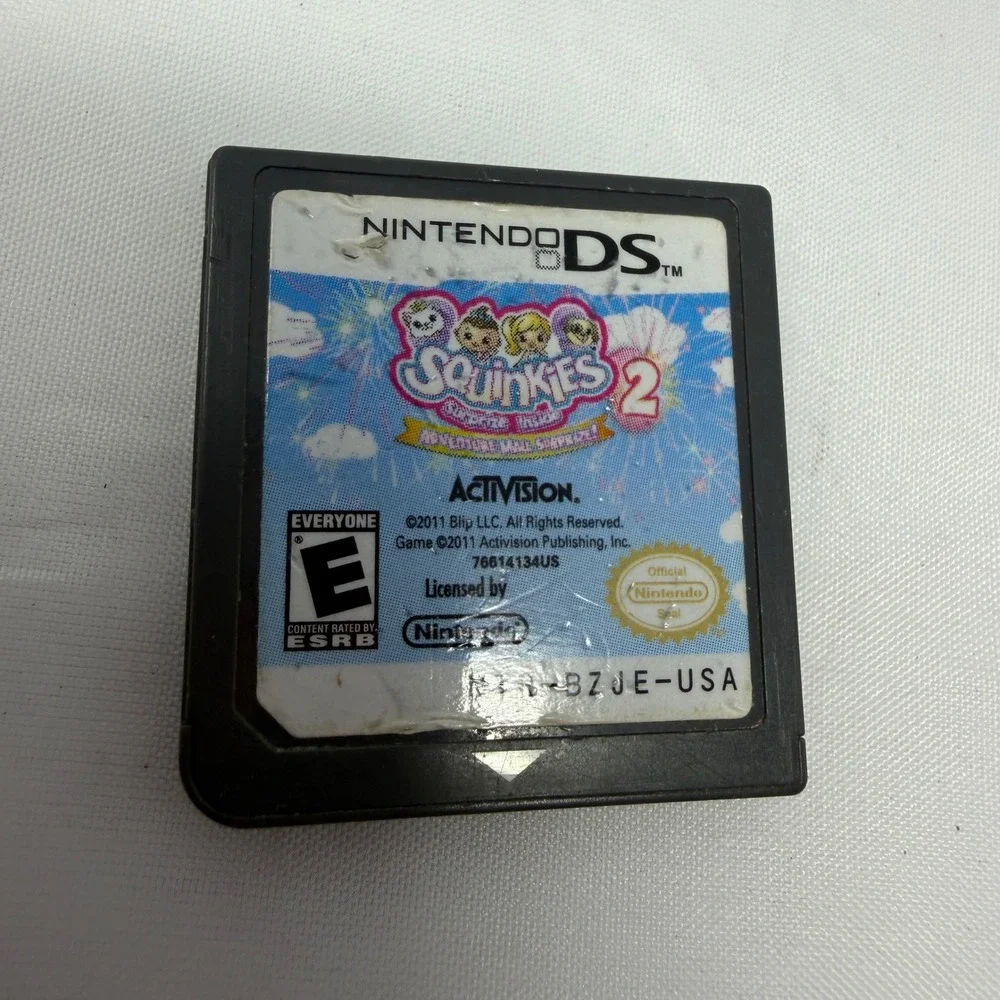 Squinkies 2 Adventure Mall Surprise Nintendo DS Game Cartridge NTR-BZJE-USA 2011